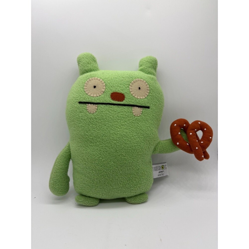 Ugly Doll Jerro with Prezel Plush Soft Toy Green 9" Rare and Collectable